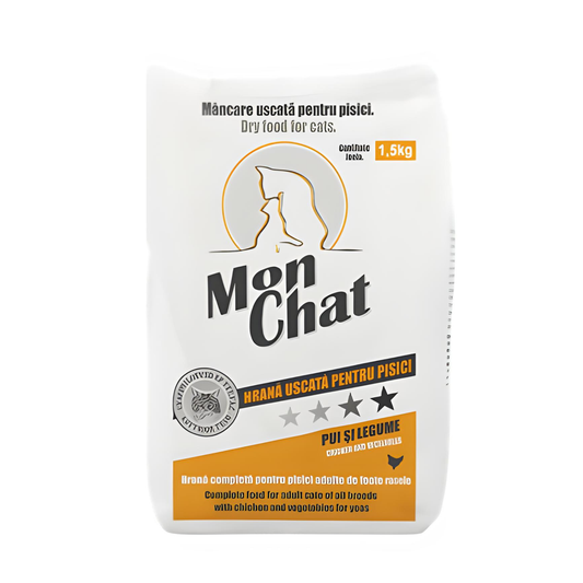 Mon Chat, Hrana uscata, pisici, pui, 1.5kg