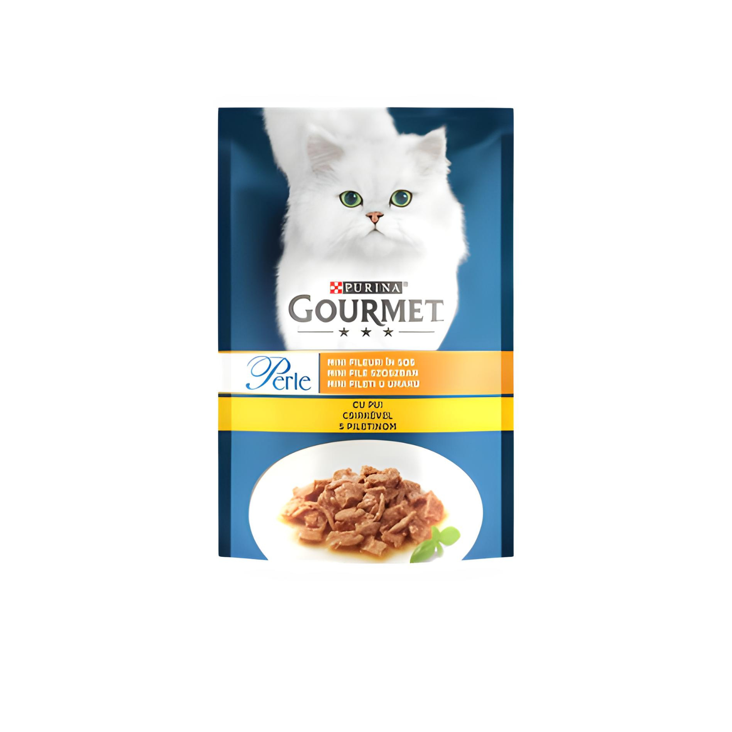 Hrana umeda pentru pisici, Gourmet Perle, adult, carne de pui in sos, 85g