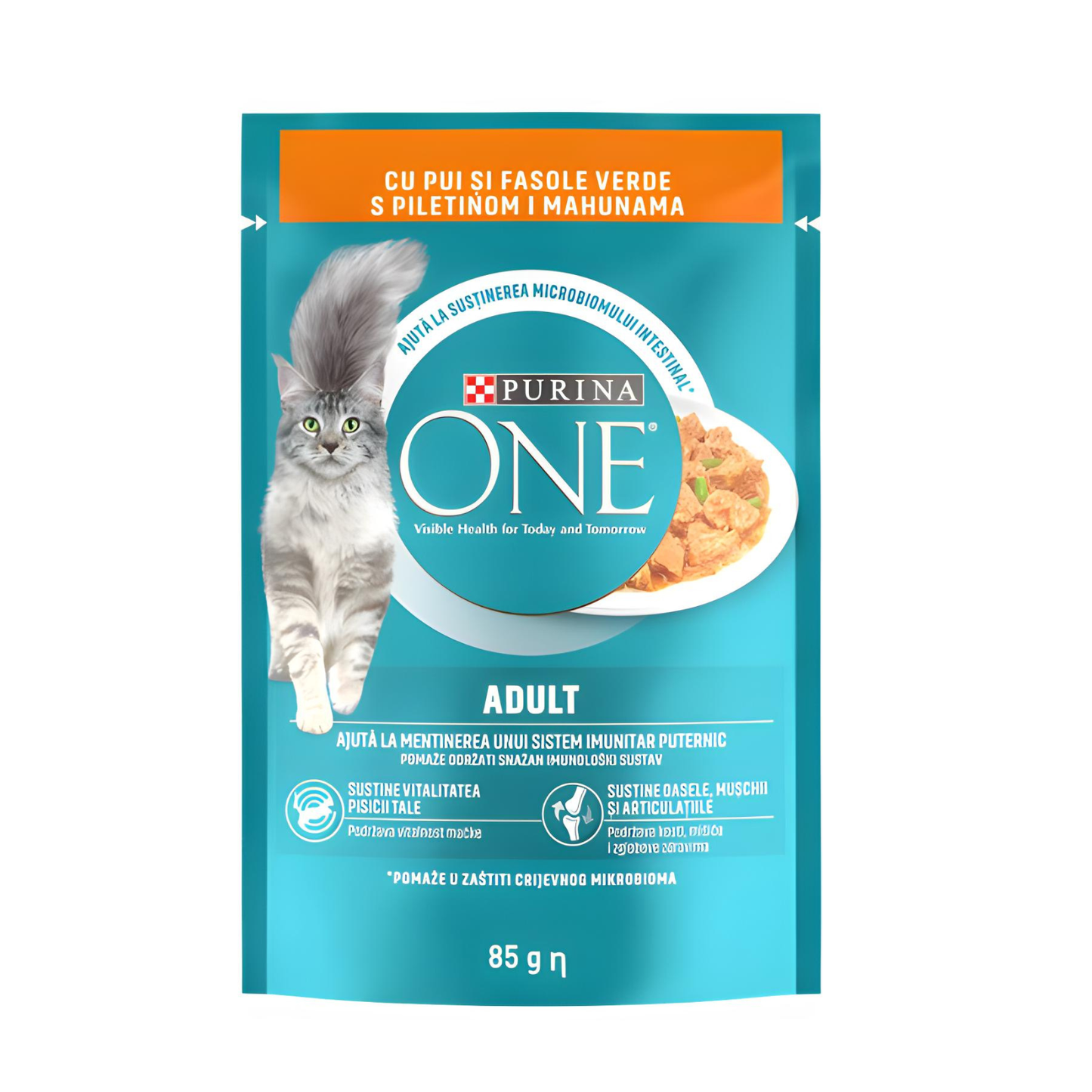 Hrana umeda pentru pisici, Purina One, adult, carne de pui, 85 g