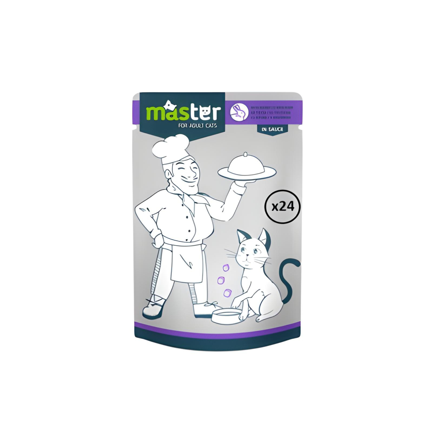 Hrana umeda pentru pisici, Master, Iepure in sos, 80 g