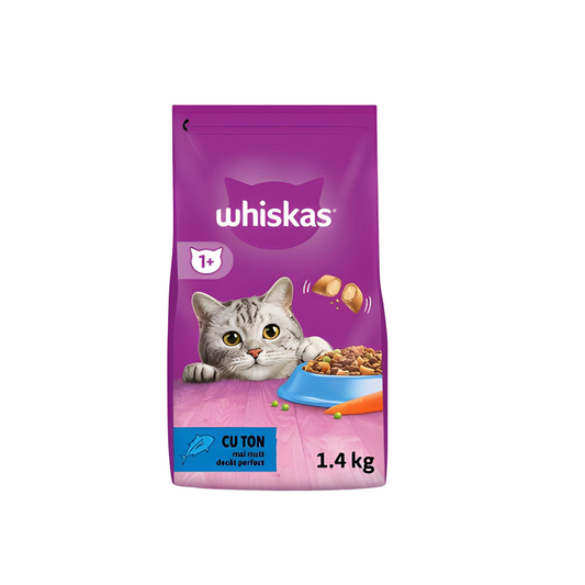 Hrana uscata pentru pisici, Whiskas, adult, cu ton, 1.4kg