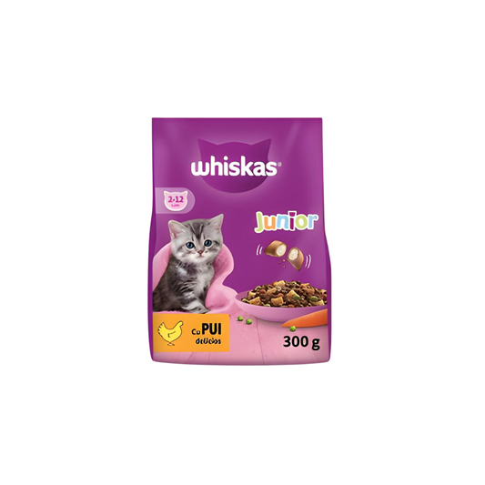 Whiskas Junior Hrana uscata pentru pui de pisica, cu pui 300g