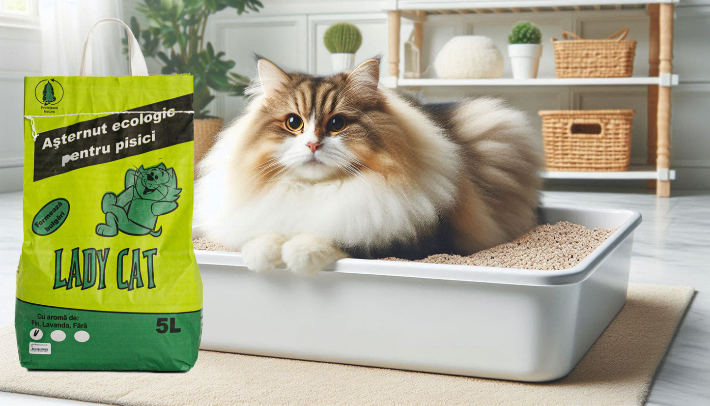 LADY CAT,Asternut Ecologic pentru Pisici 5L Pin