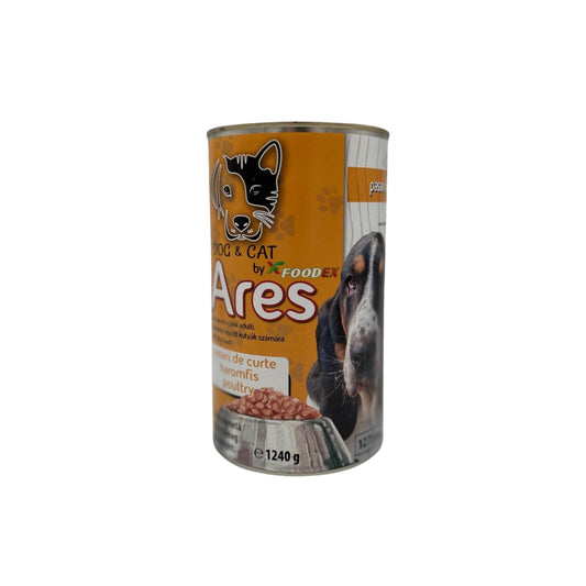 ARES,Hrana umeda Ares cu pasari de curte 1240g