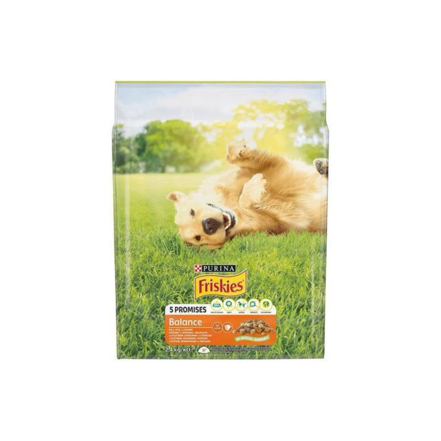 Hrana uscata pentru caini Friskies Balance, Pui si Vita& Legume, 2.4 Kg