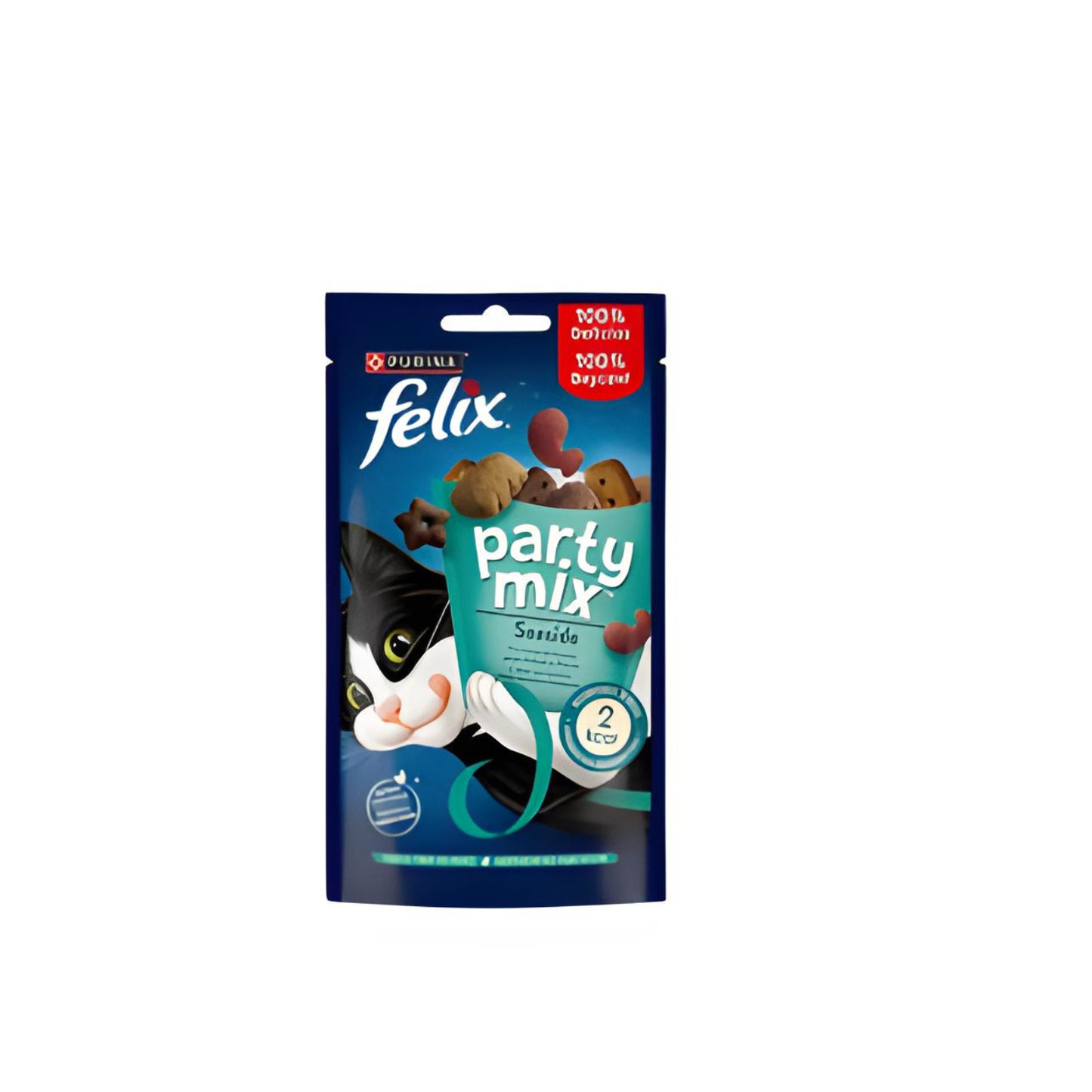 Recompensa pisici / hrana complementara, Felix Party Mix, adult, somon, peste pollock si pastrav, 60g