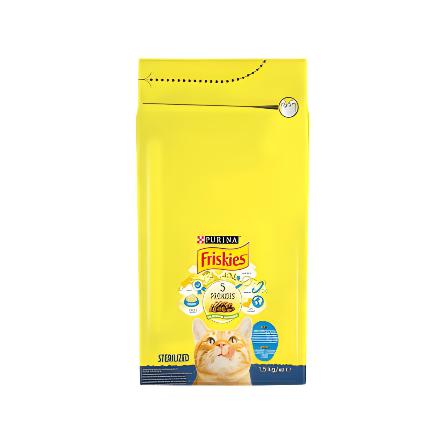 Hrana uscata pentru pisici Friskies Sterilised, Somon & Legume, 1.5 Kg