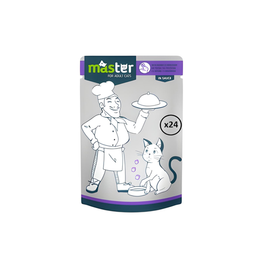 Hrana umeda pentru pisici, Master, Iepure in sos, 80 g