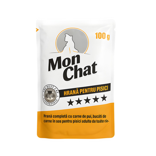 Mon Chat, Hrana umeda pisici, pui, 100g