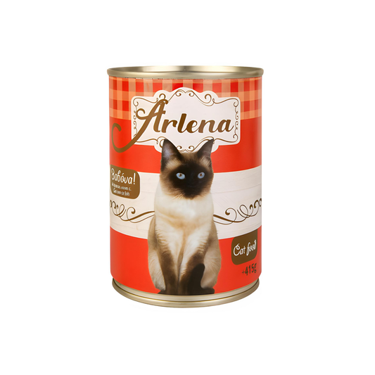 Hrana umeda pisici Arlena cu vita 415g