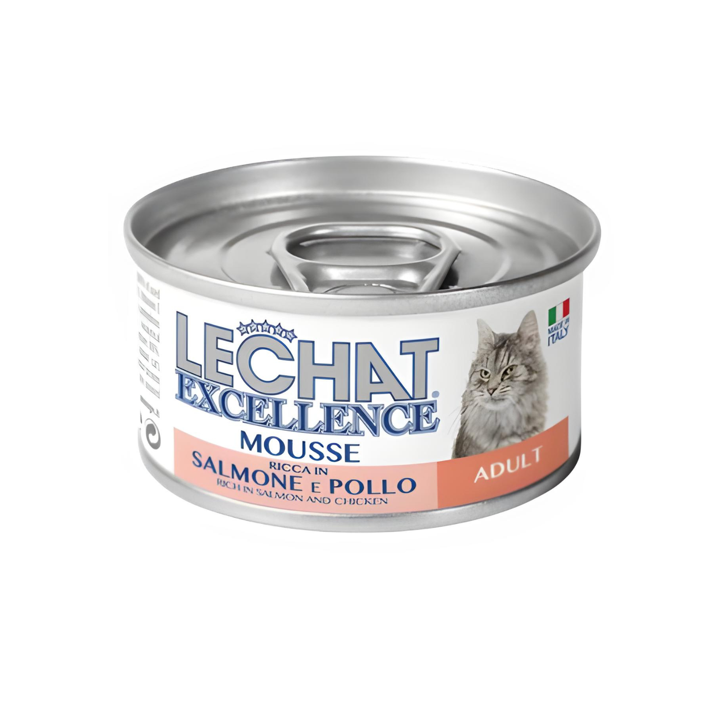 Pateu pentru pisici adulte Monge Lechat Excellence, Somon si pui, 85 g