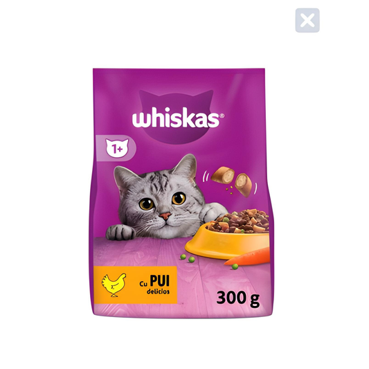 Hrana uscata pentru pisici, Whiskas, adult, carne de pui, 300 g